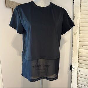 Diadora Mixed Media Yoga tee shirt size medium black